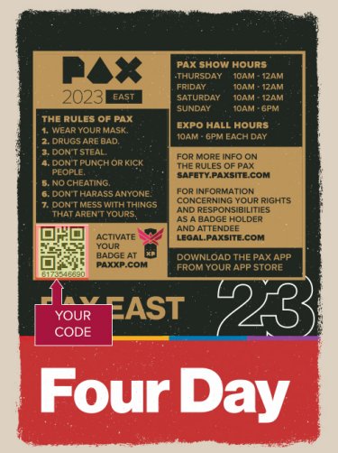 PAX East 4 Day Badge image